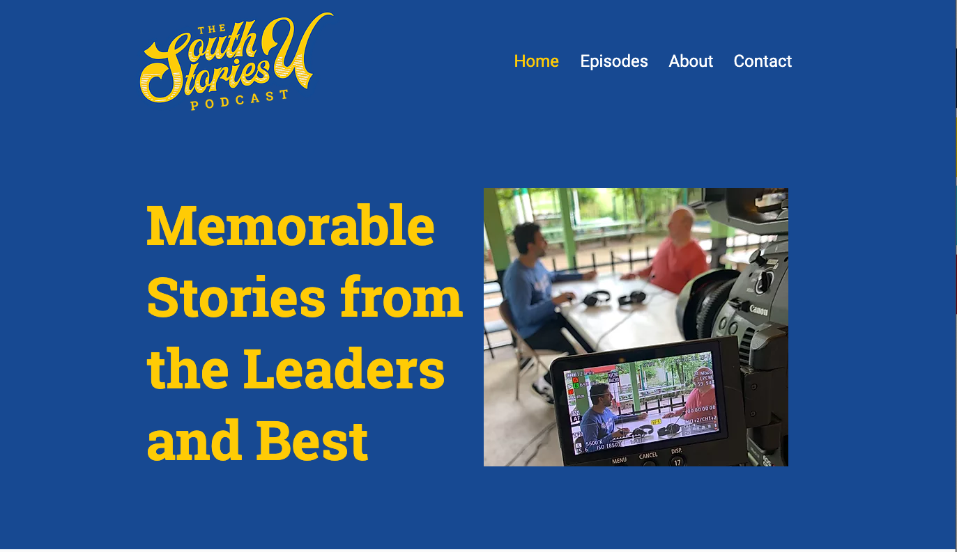 Homepage for South U Stories Podcast