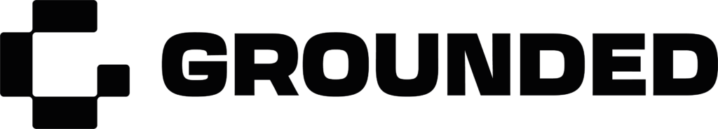grounded logo in black