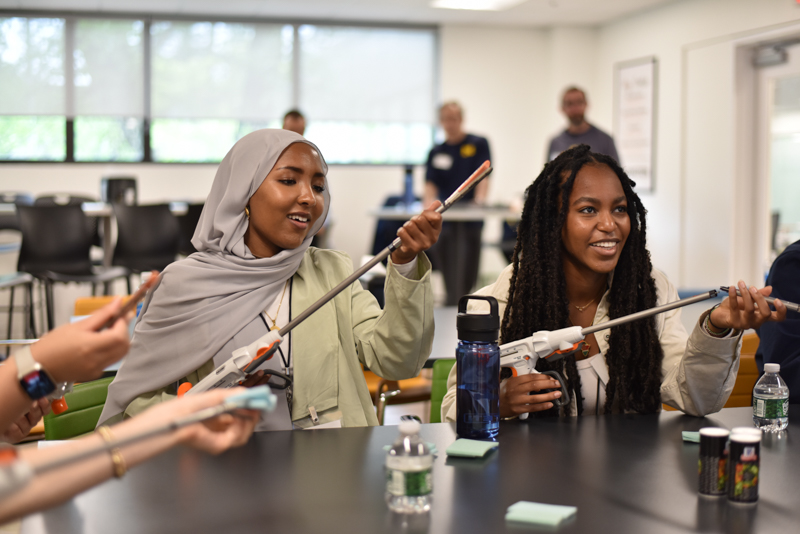 Students working in a lab