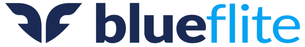 blueflite logo in dark blue & light blue