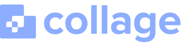 collage logo in lavender
