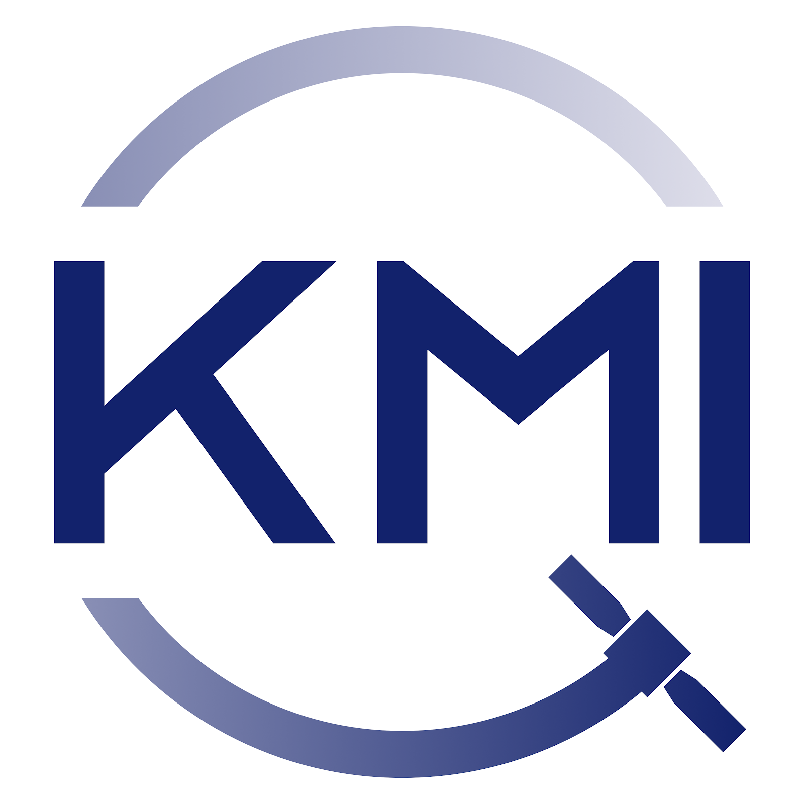 KMI logo blue and white