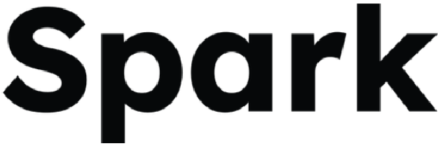 spark logo in black