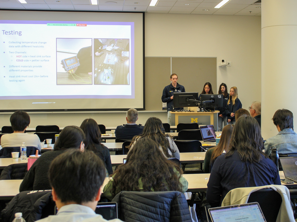 a group of students giving a presentation