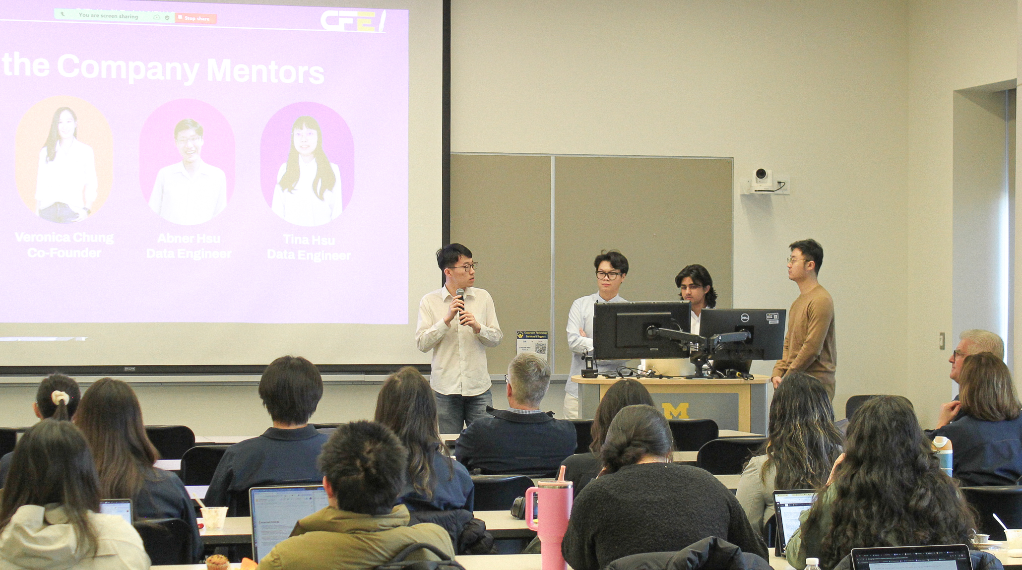 a group of students giving a presentation