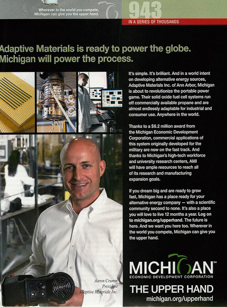 Michigan Economic Development Corporation, the upper hand. michigan.org/upperhand.
Aaron Crumm article