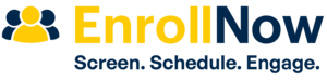 enroll now logo screen schedule engage